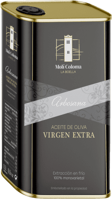 Envio grátis | Azeite de Oliva Finca Molí Coloma La Boella Catalunha Espanha Arbosana Lata 50 cl