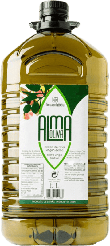 66,95 € Envío gratis | Aceite de Oliva Almazaras de la Subbética Almaoliva Gran Selección PET D.O.P. Priego de Córdoba Garrafa 5 L