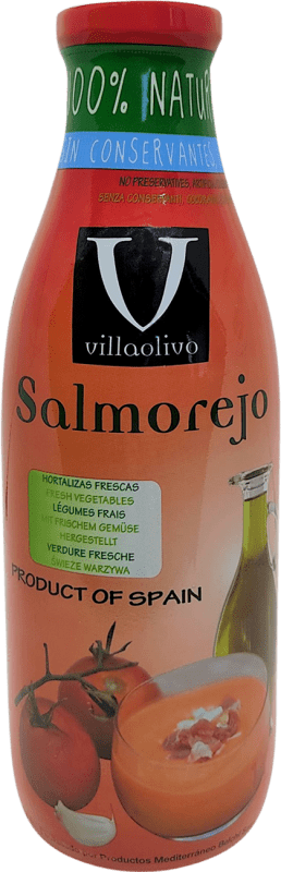 6,95 € | Напитки и миксеры Mediterráneo Villaolivo Salmorejo sin Gluten Vidrio Регион Мурсия Испания 1 L