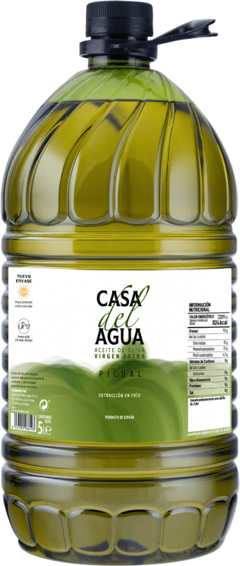 53,95 € | Aceite de Oliva Oro Bailén Casa del Agua PET Andalucía España Picual Garrafa 5 L