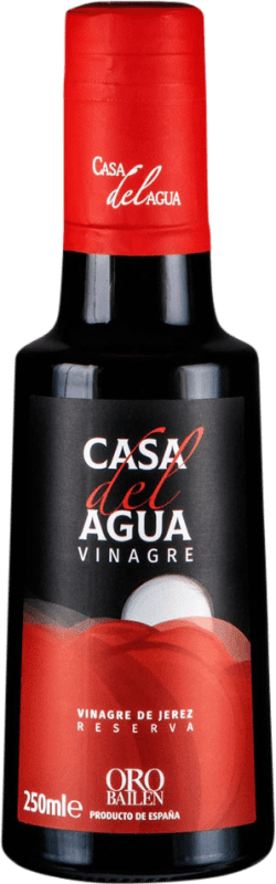 4,95 € Envio grátis | Vinagre Oro Bailén Casa del Agua Vidrio D.O. Jerez-Xérès-Sherry Garrafa Pequena 25 cl
