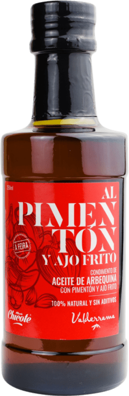 Free Shipping | Olive Oil Valderrama Pimentón y Ajo Frito Castilla la Mancha Spain Arbequina Small Bottle 25 cl Glass