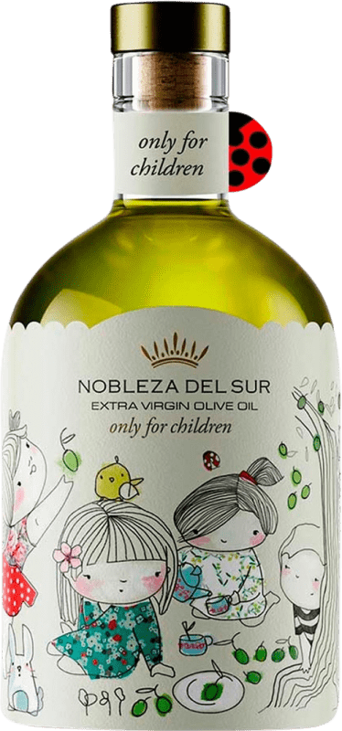 Kostenloser Versand | Olivenöl Nobleza del Sur Only for Children E-NOL Extra Nativ Andalusien Spanien Kleine Flasche 25 cl Glas