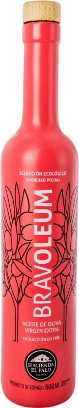 23,95 € Free Shipping | Olive Oil Hacienda el Palo Bravoleum EVOO Extra Virgin Eco — Organic Medium Bottle 50 cl Glass