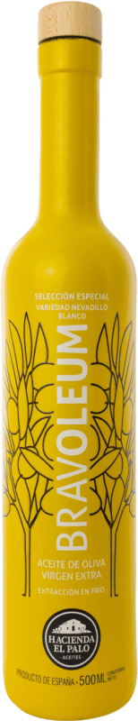 18,95 € | Olivenöl Hacienda el Palo Bravoleum Nevadillo Blanco — Weißer, E-NOL Extra Nativ Andalusien Spanien Medium-Flasche 50 cl Glas
