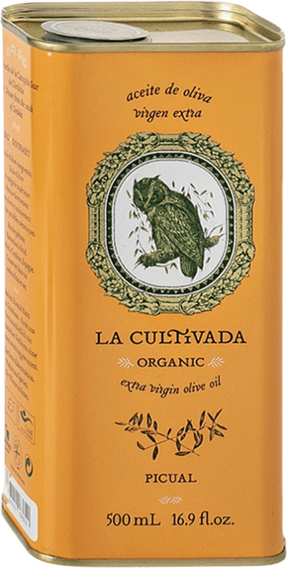 Envio grátis | Azeite de Oliva La Cultivada AOVE Virgem Extra Andaluzia Espanha Picual Lata 50 cl