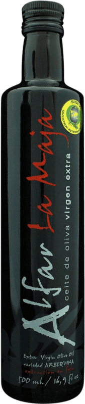 Envio grátis | Azeite de Oliva La Maja Alfar Vidrio D.O. Navarra Navarra Espanha Arbequina Garrafa Medium 50 cl