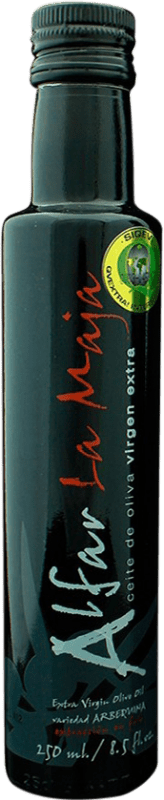 42,95 € | 12 units box Olive Oil La Maja Alfar EVOO Extra Virgin D.O. Navarra Navarre Spain Arbequina Small Bottle 25 cl Glass