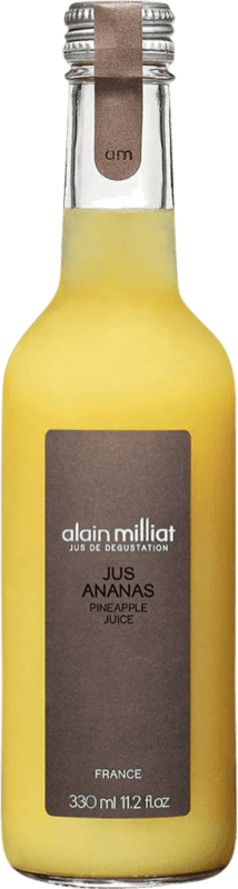 Spedizione Gratuita | Succo Alain Milliat Francia Bottiglietta Terzo 33 cl Vetro Pineapple — Ananas