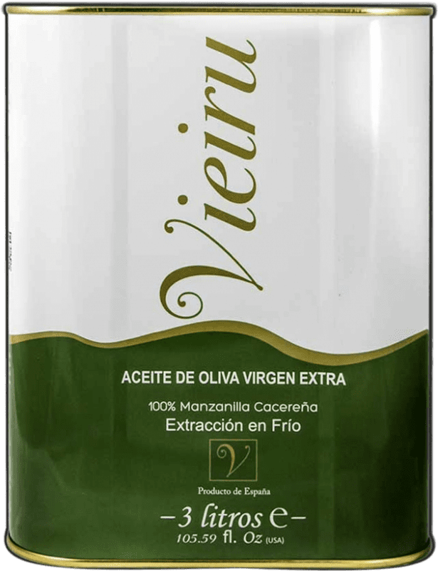 Envío gratis | Aceite de Oliva As Pontis Vieiru AOVE Virgen Extra Extremadura España Manzanilla Lata Especial 3 L