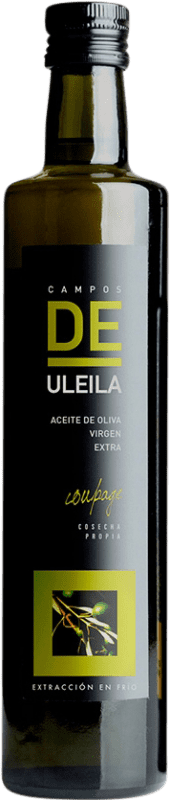 Envoi gratuit | Huile d'Olive Campos de Uleila HOVE Vierge Extra Andalousie Espagne Bio — Écologique Bouteille Medium 50 cl Verre