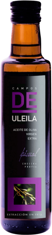 Kostenloser Versand | 12 Einheiten Box Olivenöl Campos de Uleila Bio Vidrio Andalusien Spanien Picual Ökologisch Kleine Flasche 25 cl