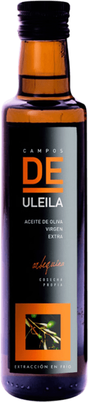 Kostenloser Versand | 12 Einheiten Box Olivenöl Campos de Uleila Bio Vidrio Andalusien Spanien Arbequina Ökologisch Kleine Flasche 25 cl