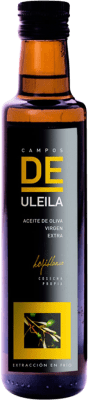 Kostenloser Versand | 12 Einheiten Box Olivenöl Campos de Uleila Bio Vidrio Andalusien Spanien Hojiblanca Ökologisch Kleine Flasche 25 cl