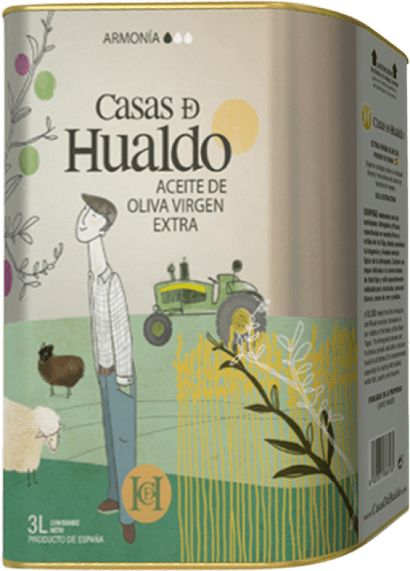 Envío gratis | Aceite de Oliva Casas de Hualdo Armonía D.O. Montes de Toledo Castilla la Mancha España Lata Especial 3 L