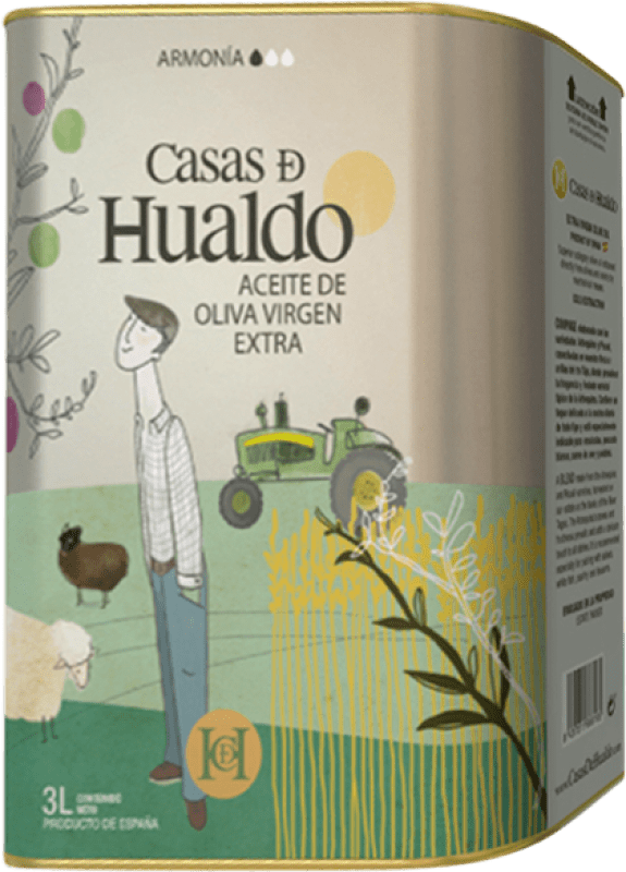 Envoi gratuit | Huile d'Olive Casas de Hualdo Armonía HOVE Vierge Extra D.O. Montes de Toledo Castilla La Mancha Espagne Canette Spéciale 3 L