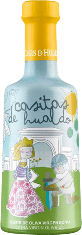 Envío gratis | Aceite de Oliva Casas de Hualdo Casitas AOVE Virgen Extra D.O. Montes de Toledo Castilla la Mancha España Botellín 25 cl Vidrio