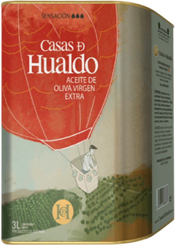 Envío gratis | Aceite de Oliva Casas de Hualdo Sensación D.O. Montes de Toledo Castilla la Mancha España Lata Especial 3 L