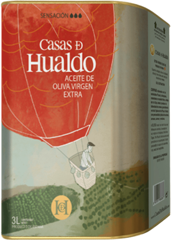 送料無料 | オリーブオイル Casas de Hualdo Sensación EVOO エキストラバージン D.O. Montes de Toledo カスティーリャ・ラ・マンチャ スペイン スペシャル缶 3 L