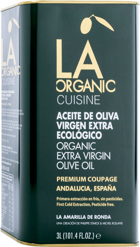 Envoi gratuit | Huile d'Olive La Amarilla de Ronda LA Organic Cuisine Andalousie Espagne Canette Spéciale 3 L