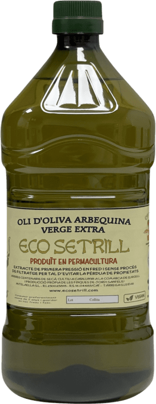 Free Shipping | Olive Oil Mitelaella Ecológico PET Catalonia Spain Arbequina Organic Carafe 2 L