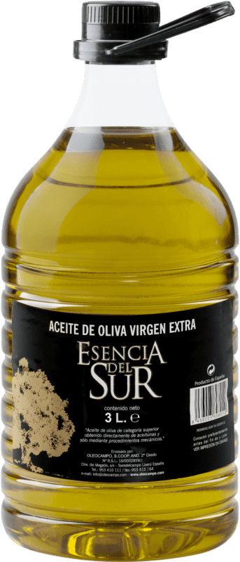 Envio grátis | Azeite de Oliva Oleocampo Esencia del Sur AOVE Virgem Extra Andaluzia Espanha Picual Garrafão 3 L PET