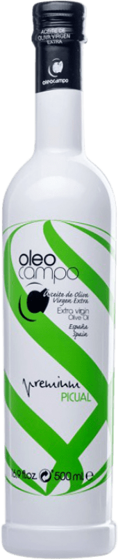 18,95 € | Huile d'Olive Oleocampo White — Édition Blanche, Premium, HOVE Vierge Extra Andalousie Espagne Picual Bouteille Medium 50 cl Verre