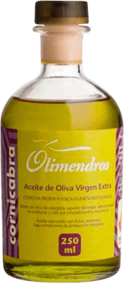 Envío gratis | Caja de 12 unidades Aceite de Oliva Olimendros AOVE Virgen Extra Región de Murcia España Cornicabra Botellín 25 cl Vidrio