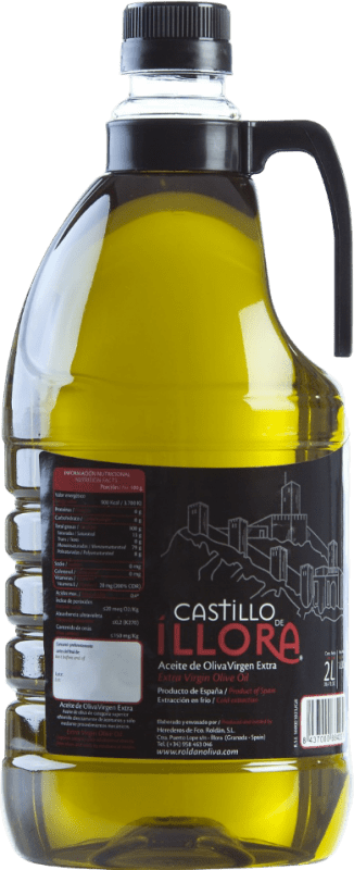 Free Shipping | Olive Oil Roldán 1895 Castillo de Íllora Tradicional PET D.O. Poniente de Granada Andalusia Spain Carafe 2 L