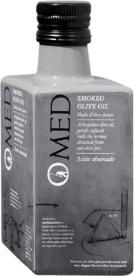 Envio grátis | Azeite de Oliva Venchipa O-Med Ahumado Andaluzia Espanha Arbequina Garrafa Pequena 25 cl Vidro