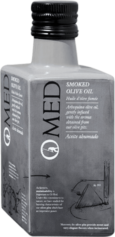 Envoi gratuit | Huile d'Olive Venchipa O-Med Andalousie Espagne Arbequina Petite Bouteille 25 cl Verre Ahumado — Fumé