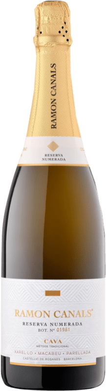 10,95 € | Blanc mousseux Caves Ramón Canals Numerada Réserve D.O. Cava Espagne Macabeo, Xarel·lo, Parellada 75 cl