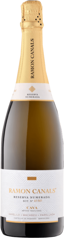 10,95 € | White Sparkling Wine Caves Ramón Canals Numerada Reserve — Aged D.O. Cava Spain Macabeo, Xarel·lo, Parellada 75 cl