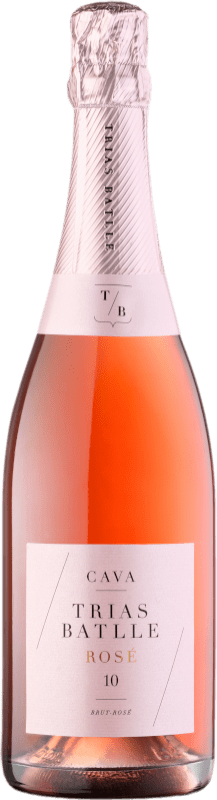 Бесплатная доставка | Розовое игристое Trias Batlle Rosé брют D.O. Cava Испания Grenache, Pinot Black, Trepat 75 cl