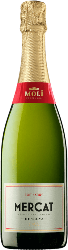 Бесплатная доставка | Белое игристое вино Molí Parellada Mercat Природа Брута Резерв D.O. Cava Испания Macabeo, Xarel·lo, Parellada 75 cl
