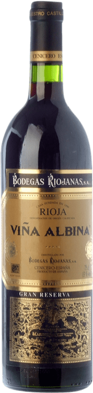 166,95 € Envio grátis | Vinho tinto Bodegas Riojanas Viña Albina Grande Reserva D.O.Ca. Rioja Garrafa Especial 5 L