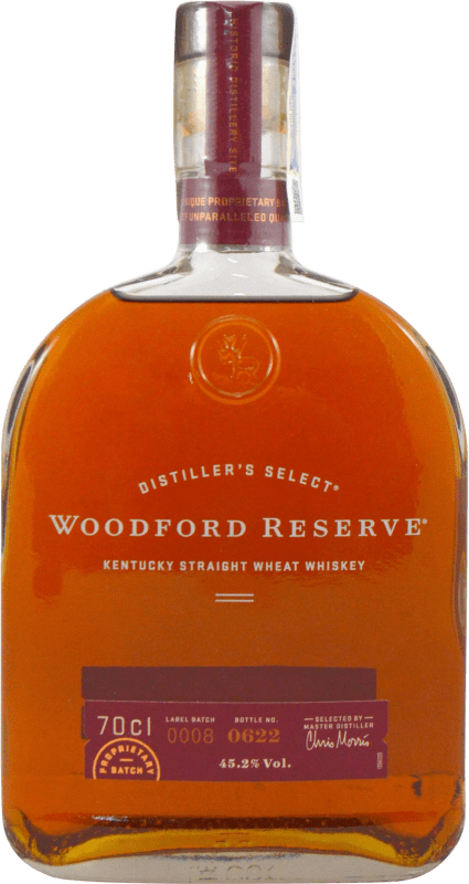 68,95 € Kostenloser Versand | Bourbon Whisky Woodford Straight Wheat — Weizen