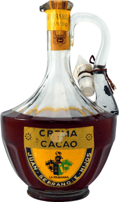 Crème de Liqueur Juan Serrano e Hijos. Cacao la Praviana 1960's Spécimen de Collection 75 cl