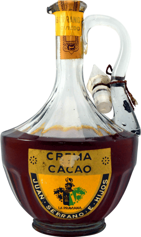 44,95 € | Crème de Liqueur Juan Serrano e Hijos. La Praviana 1960's Espagne 75 cl Objet de Collection Non Destinée à la Consommation Cacao
