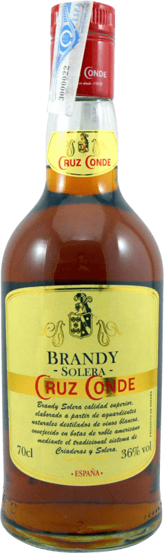 29,95 € Envoi gratuit | Brandy Cruz Conde 1902 Brandy 1990's Solera Bouteille de Collection – Non Destinée à la Consommation