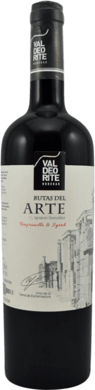 12,95 € 免费送货 | 红酒 Valdeorite Rutas del Arte Tempranillo Syrah I.G.P. Vino de la Tierra de Extremadura