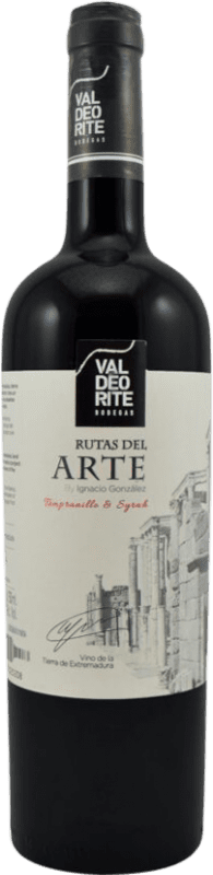 Envío gratis | Vino tinto Valdeorite Rutas del Arte Tempranillo Syrah I.G.P. Vino de la Tierra de Extremadura España Tempranillo, Syrah 75 cl