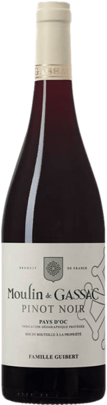 Бесплатная доставка | Красное вино Moulin de Gassac I.G.P. Vin de Pays d'Oc Франция Pinot Noir — Пино Нуар 75 cl