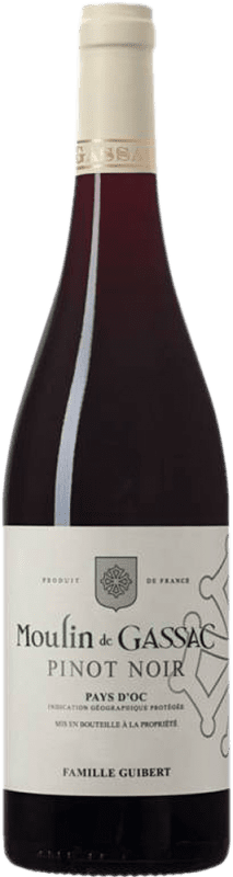 Free Shipping | Red wine Moulin de Gassac Tinto I.G.P. Vin de Pays d'Oc France Pinot Black 75 cl