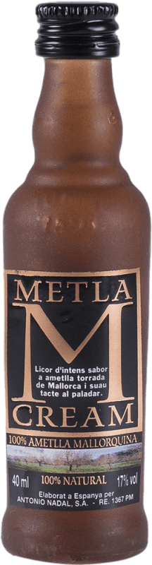 3,95 € Envio grátis | Licor Creme Metla Garrafa Miniatura 2 cl