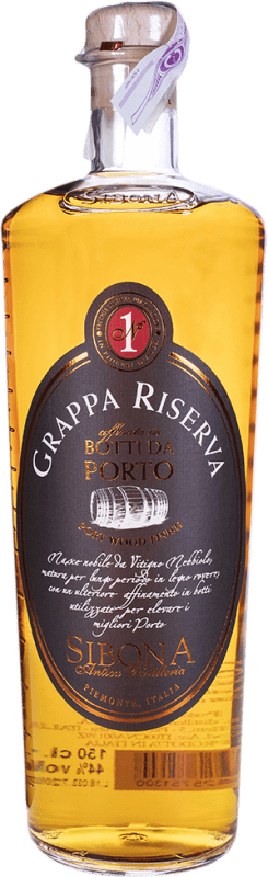 123,95 € Free Shipping | Grappa Sibona Port Wood Finish Reserve Special Bottle 1,5 L