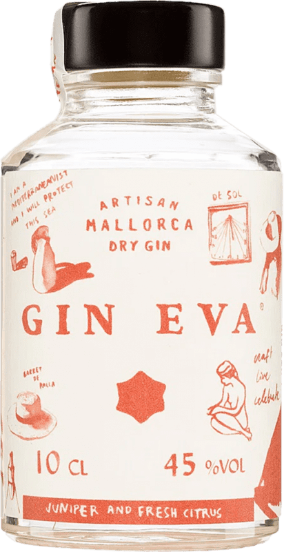 Envío gratis | Ginebra Gin Eva Clásico España Botellín Miniatura 10 cl