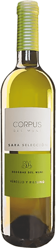 10,95 € | 白酒 Muni Corpus Sara Blanco 半干半甜 I.G.P. Vino de la Tierra de Castilla 西班牙 Verdejo, Riesling 75 cl