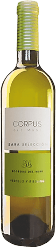 9,95 € | Vinho Branco Muni Corpus Sara Semiseco — Meio Seco I.G.P. Vino de la Tierra de Castilla Espanha Verdejo, Riesling 75 cl
