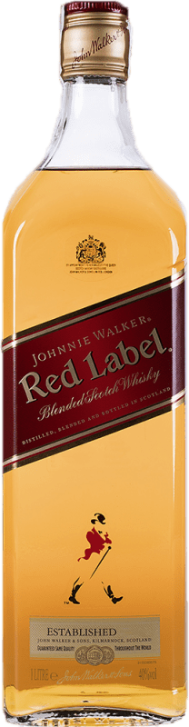 21,95 € | Blended Whisky Johnnie Walker Red Label sin Dosificador Ecosse Royaume-Uni 1 L